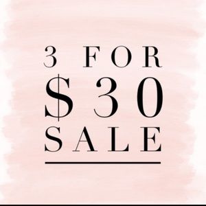 Bundle 3 items under $20 and get 3/$30